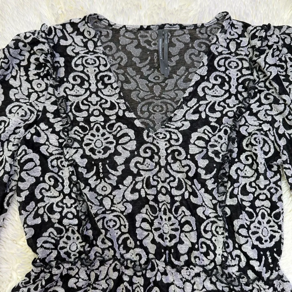 By Anthropologie Jacquard Peasant Blouse
